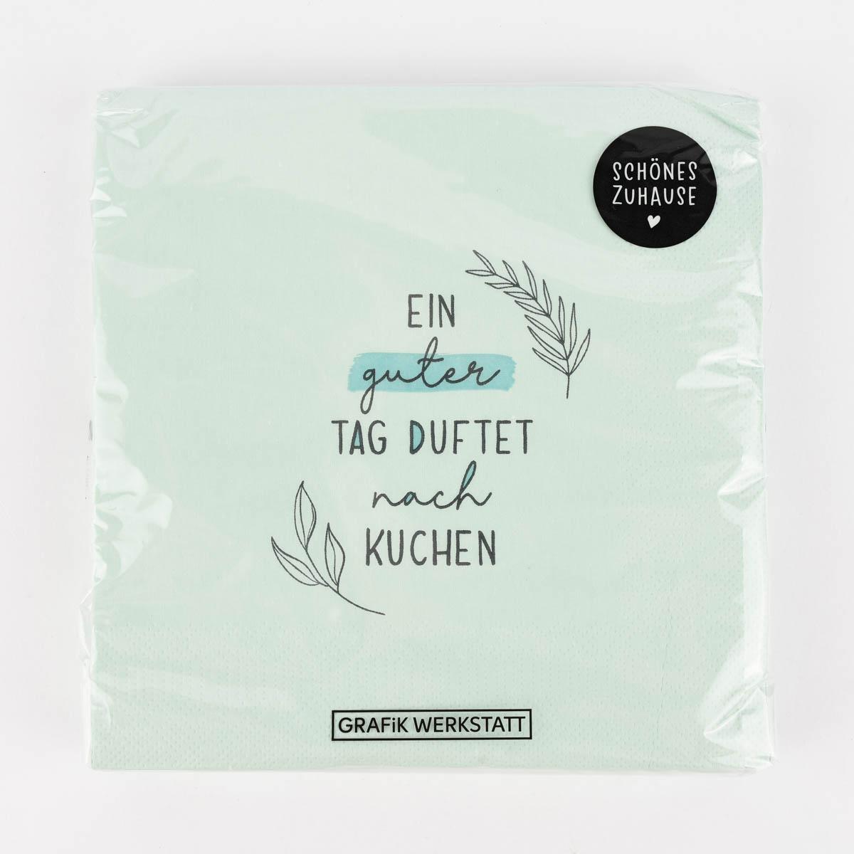 Ein guter Tag duftet nach Kuchen Blätter mintgrün